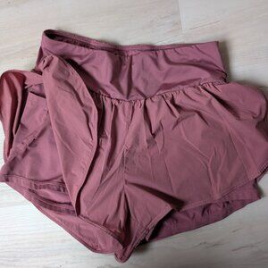Cadmus Dusky Pink Running shorts elastic shorts and flowy top